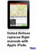 United Airlines is replacing the hefty flight manuals and chart books its pilots have long used with 11,000 iPads carrying the same data. 